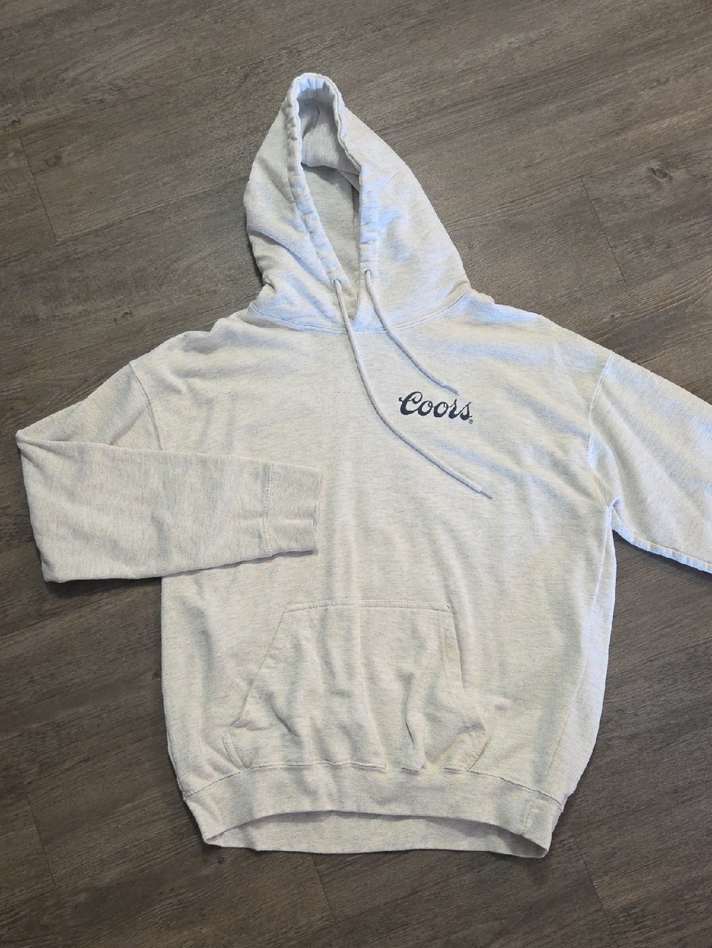 Tee Luv • Coors Banquet Rocky Mountain Water Graphic Light Gray Hoodie